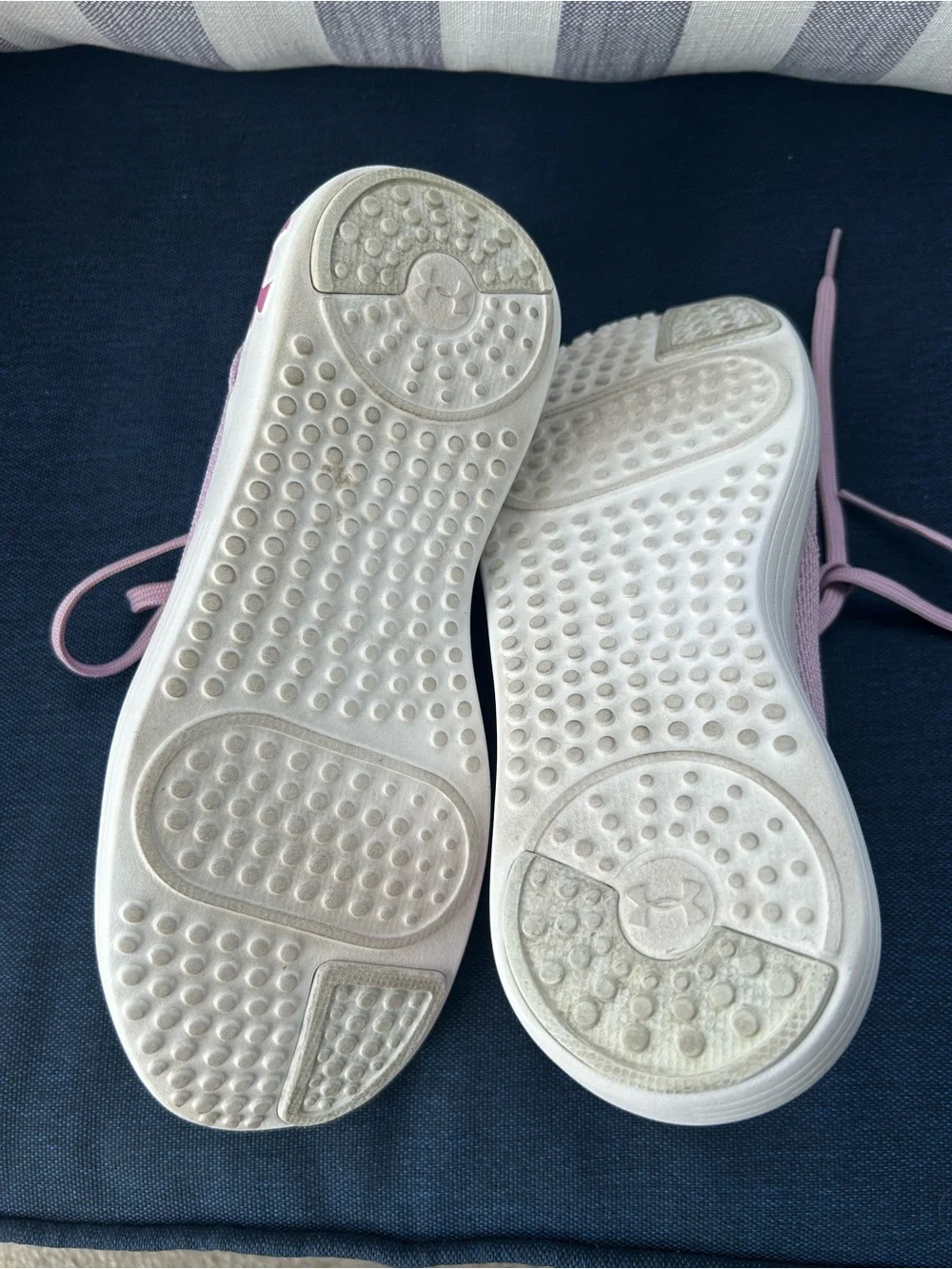 Under Armour Youth Light Pink Knit Training Sneakers